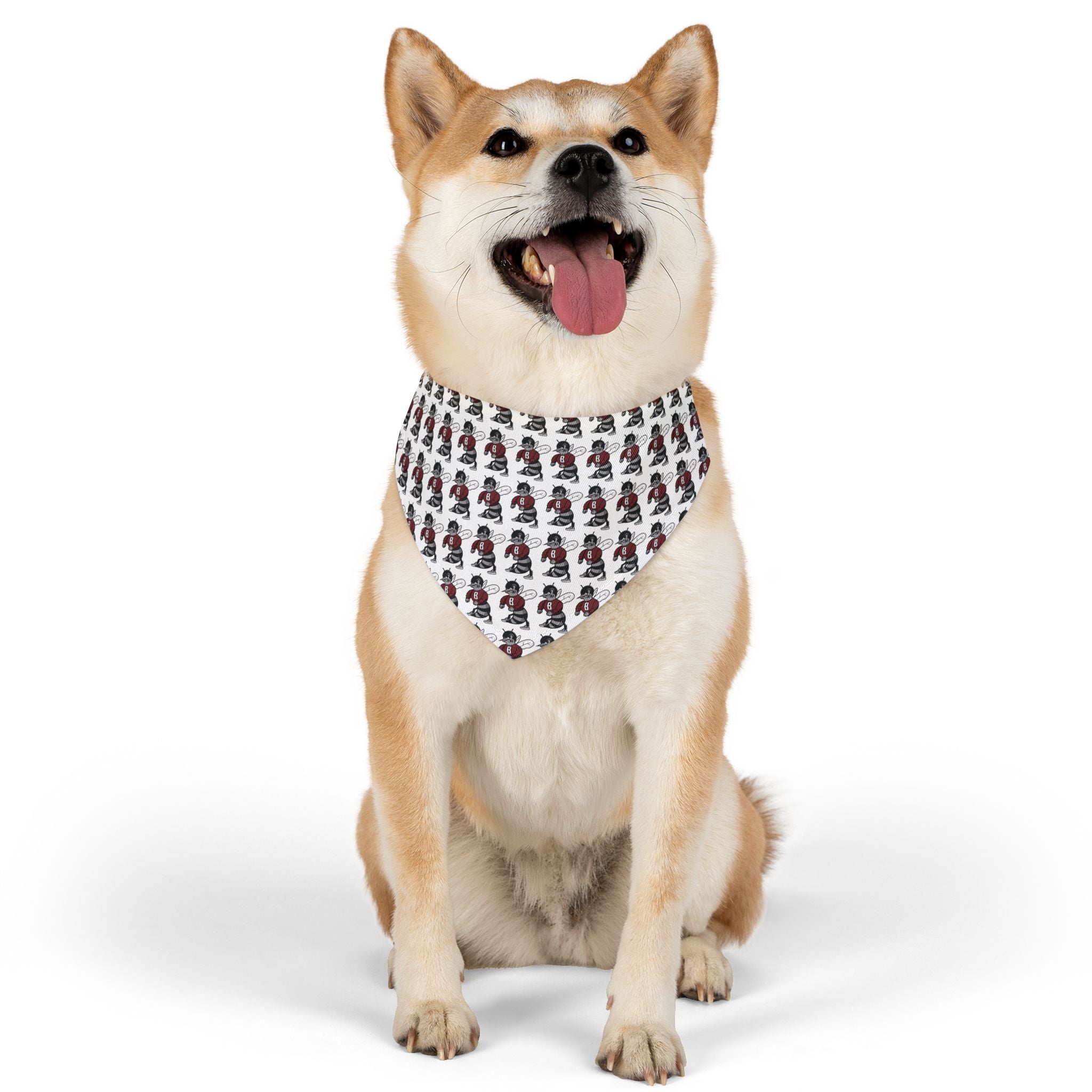 Gray Bee Pet Bandana Collar