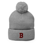 Load image into Gallery viewer, &quot;B&quot; Pom-Pom Beanie
