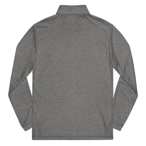 "B" Grey Adidas Quarter Zip Pullover