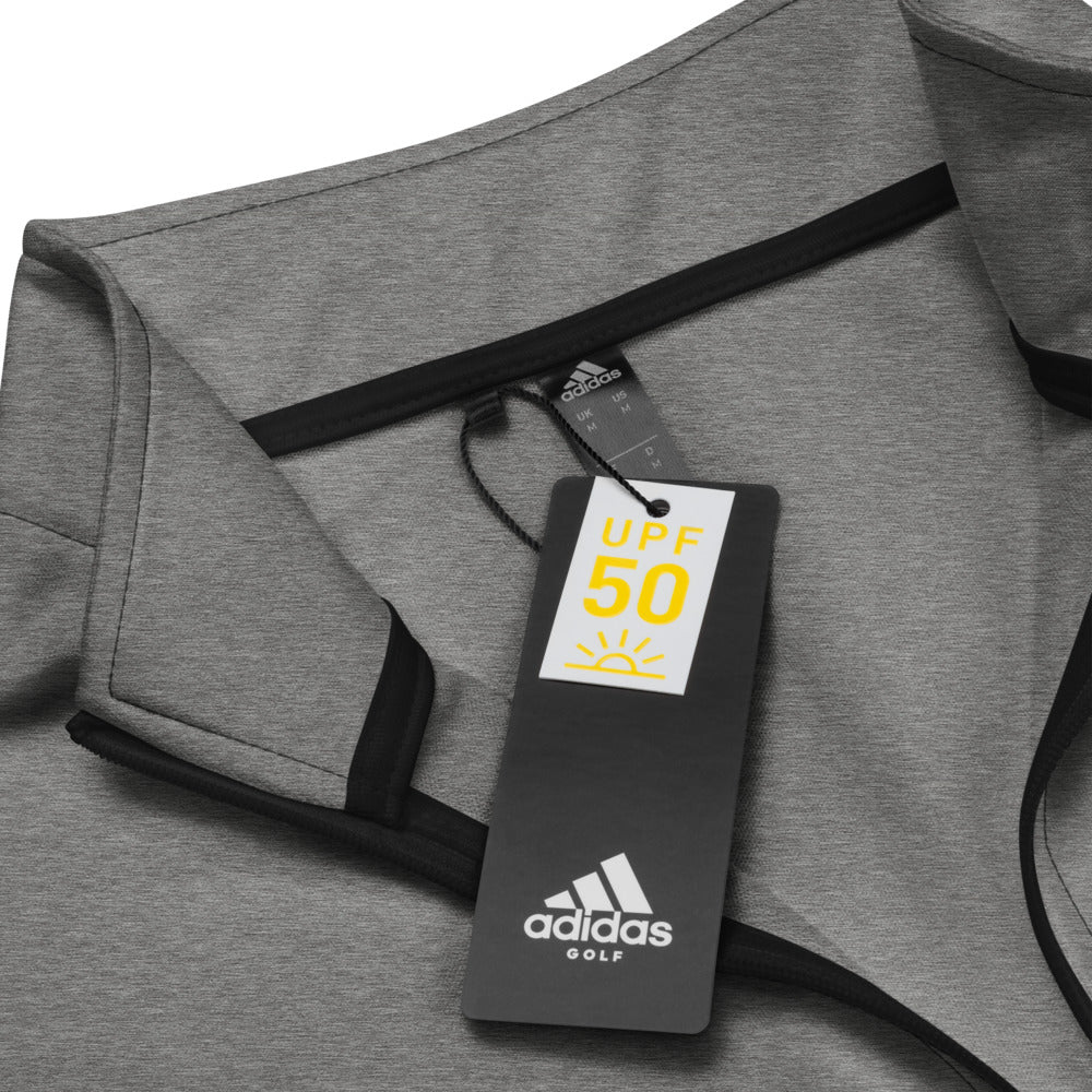 "B" Grey Adidas Quarter Zip Pullover